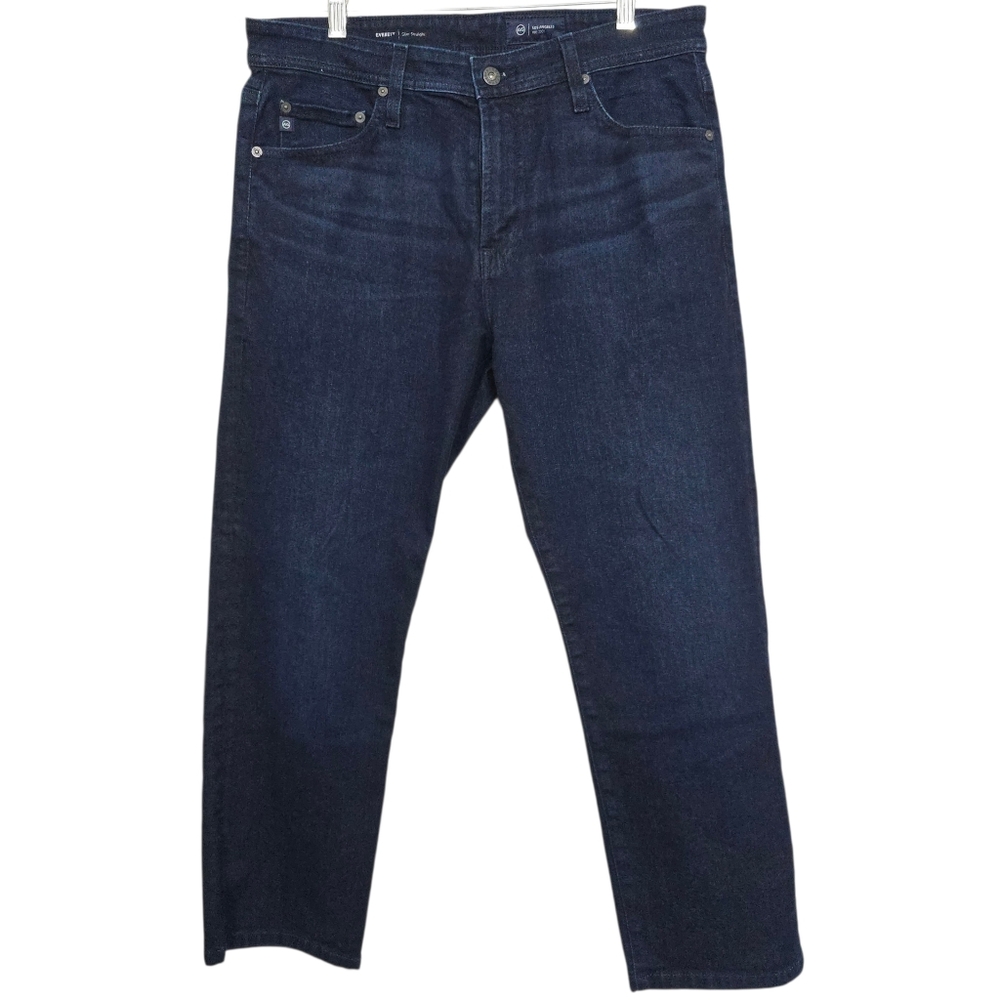 Mens 35x27 Adriano Goldschmied AG Jeans Everett Slim Straight Jeans Dark Wash